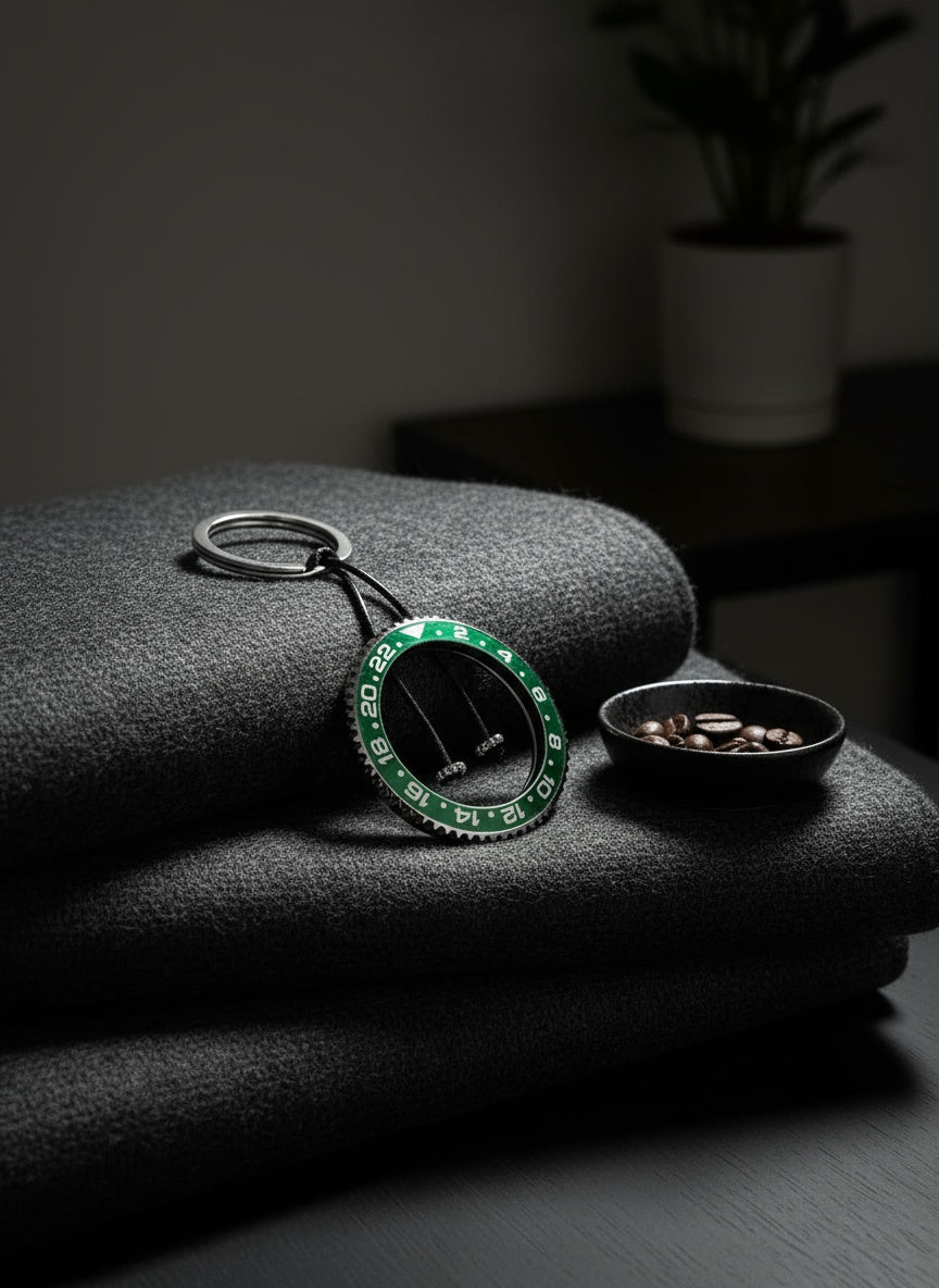 Sprite Style Key Ring | Rolex-Inspired Bezel
