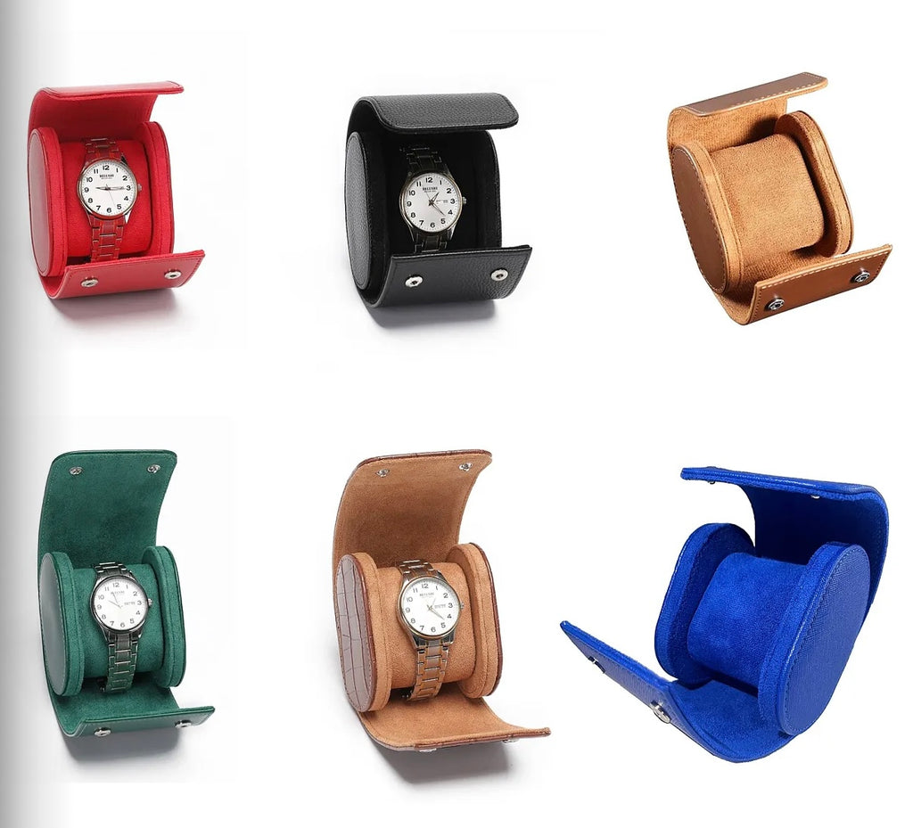 Black single watch roll