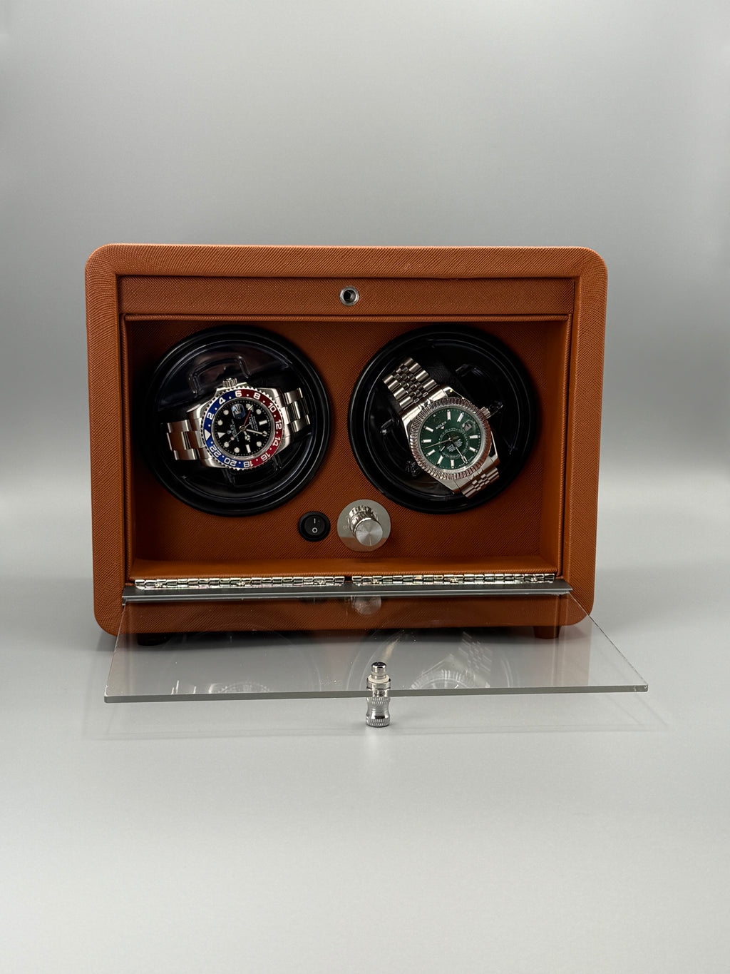 Twin Watch Winder (Light Brown)