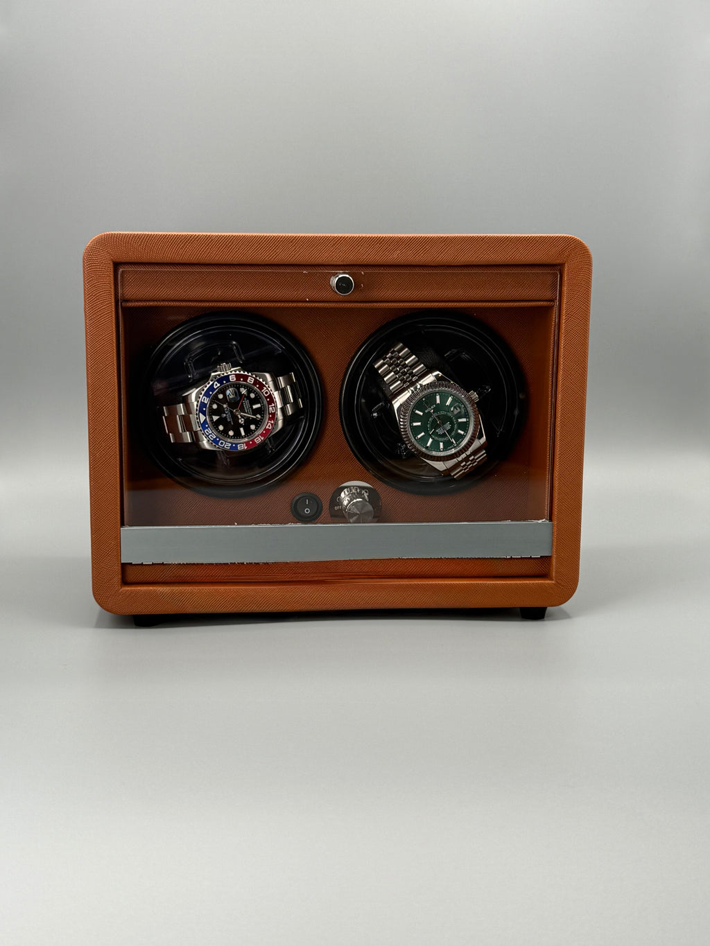 Twin Watch Winder (Light Brown)